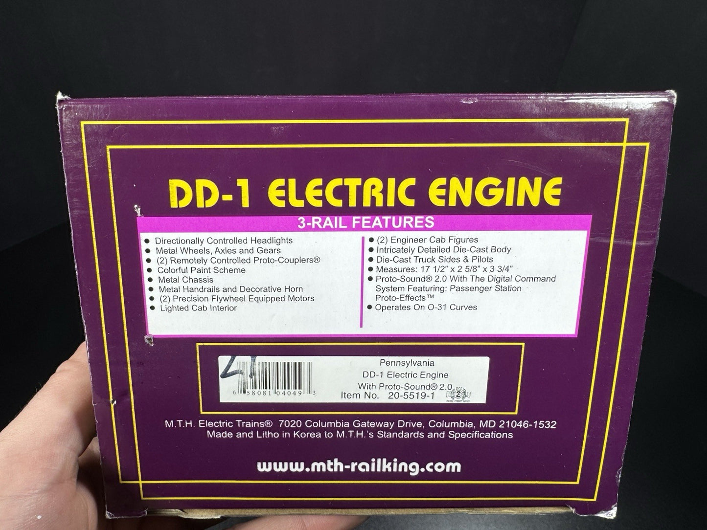 MTH 20-5519-1 Pennsylvania PRR DD-1 electric engine #3936 #3937 PS2 BCR EX16