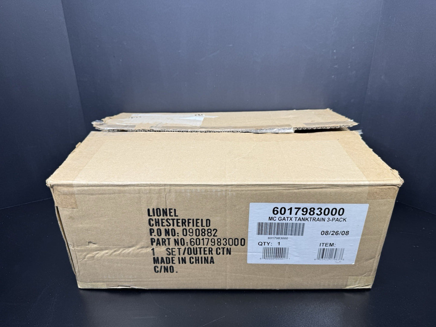 Lionel 6-17983 GATX Tank Train intermediate tanker car 3-pack NIB6