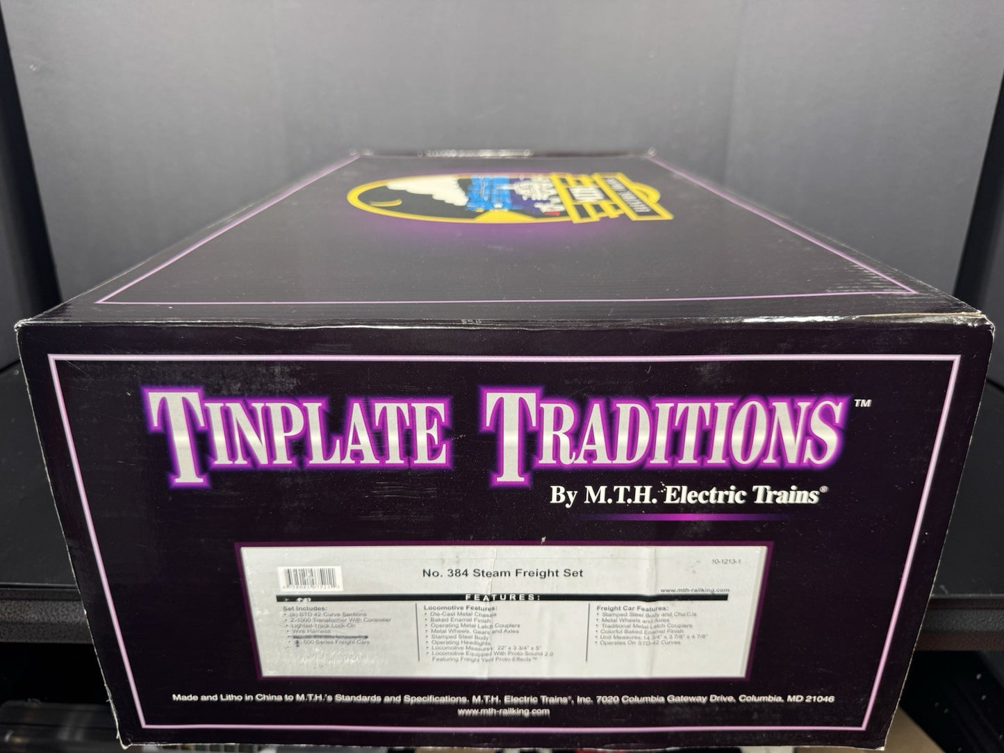MTH Tinplate 10-1213-1 Std Gauge No. 384E steam freight set PS2 LNIB18