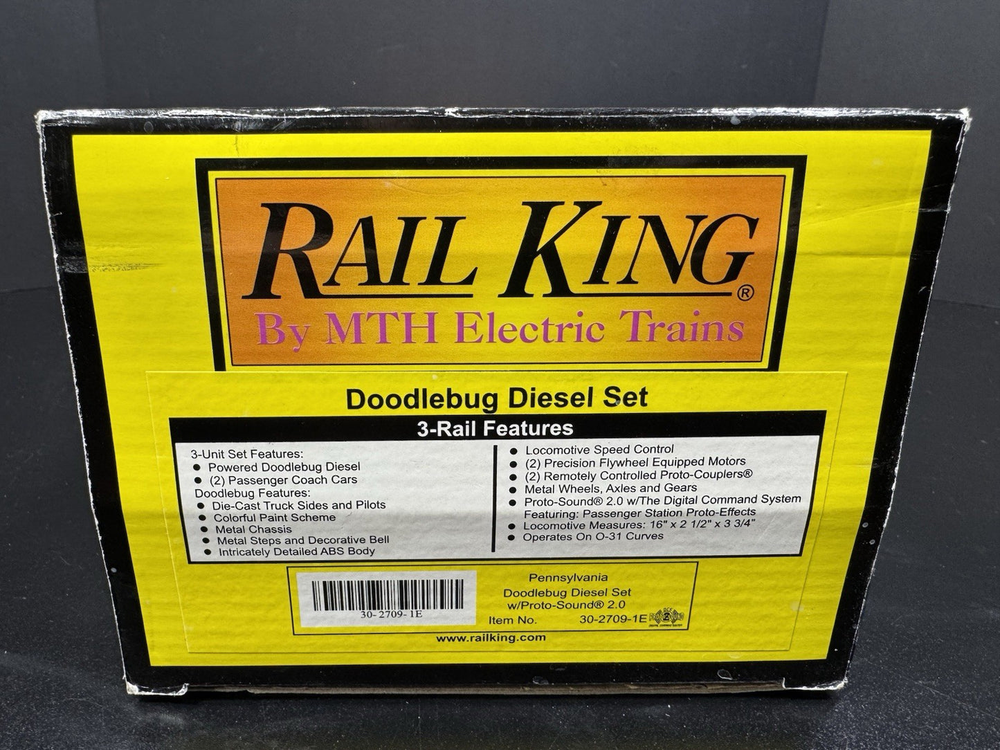 MTH RailKing 30-2709-1E Pennsylvania PRR Doodlebug diesel engine #4663 PS2 LNIB15