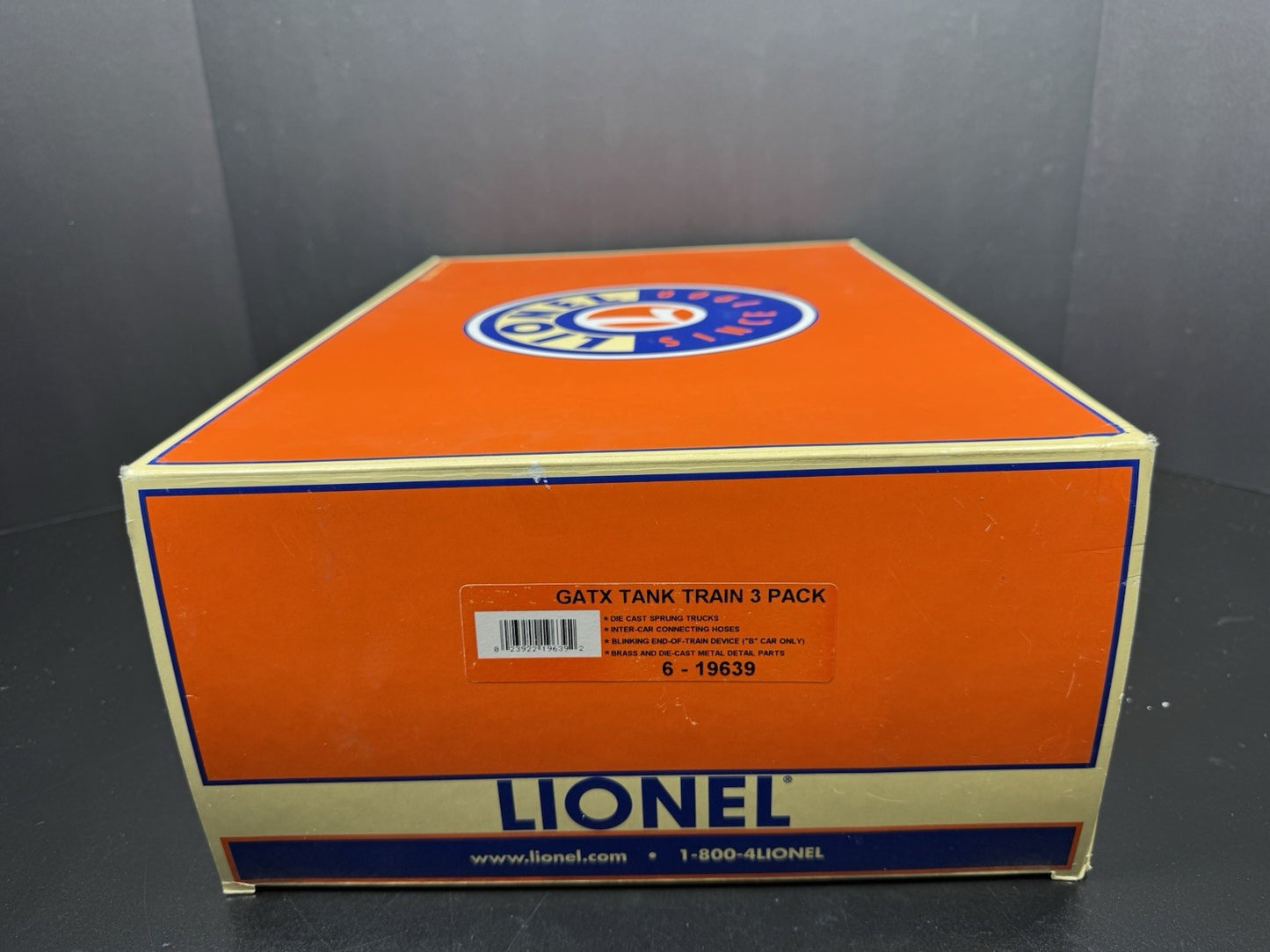 Lionel 6-19639 GATX Tank Train tanker car 3-pack EX12