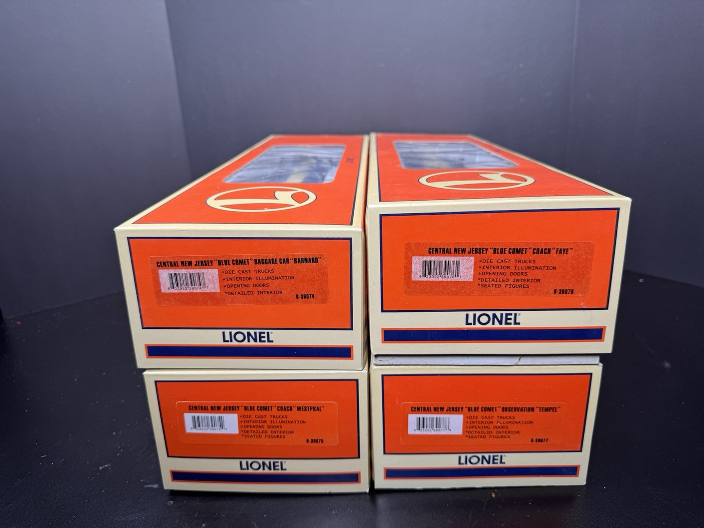 Lionel 6-21787 TMCC Jersey Central CNJ Blue Comet steam passenger set EX20