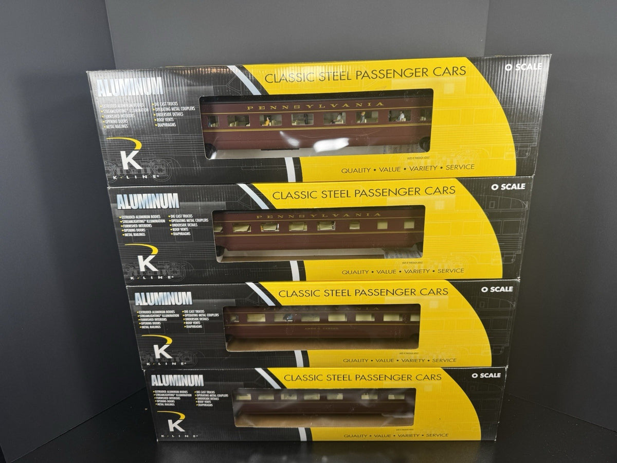 K-Line K-4680NN Pennsylvania Jeffersonian 21" aluminum passenger 4-car set LNIB0