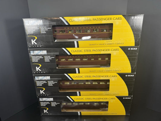 K-Line K-4680NN Pennsylvania Jeffersonian 21" aluminum passenger 4-car set LNIB0