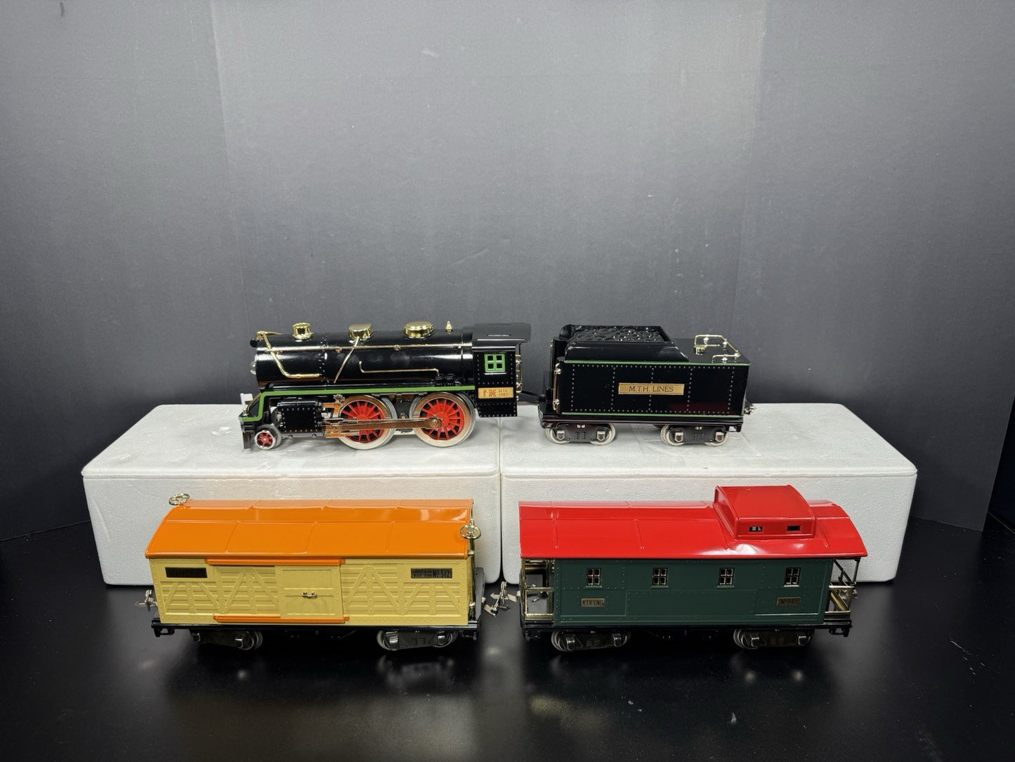 MTH Tinplate 10-1213-1 Std Gauge No. 384E steam freight set PS2 LNIB0