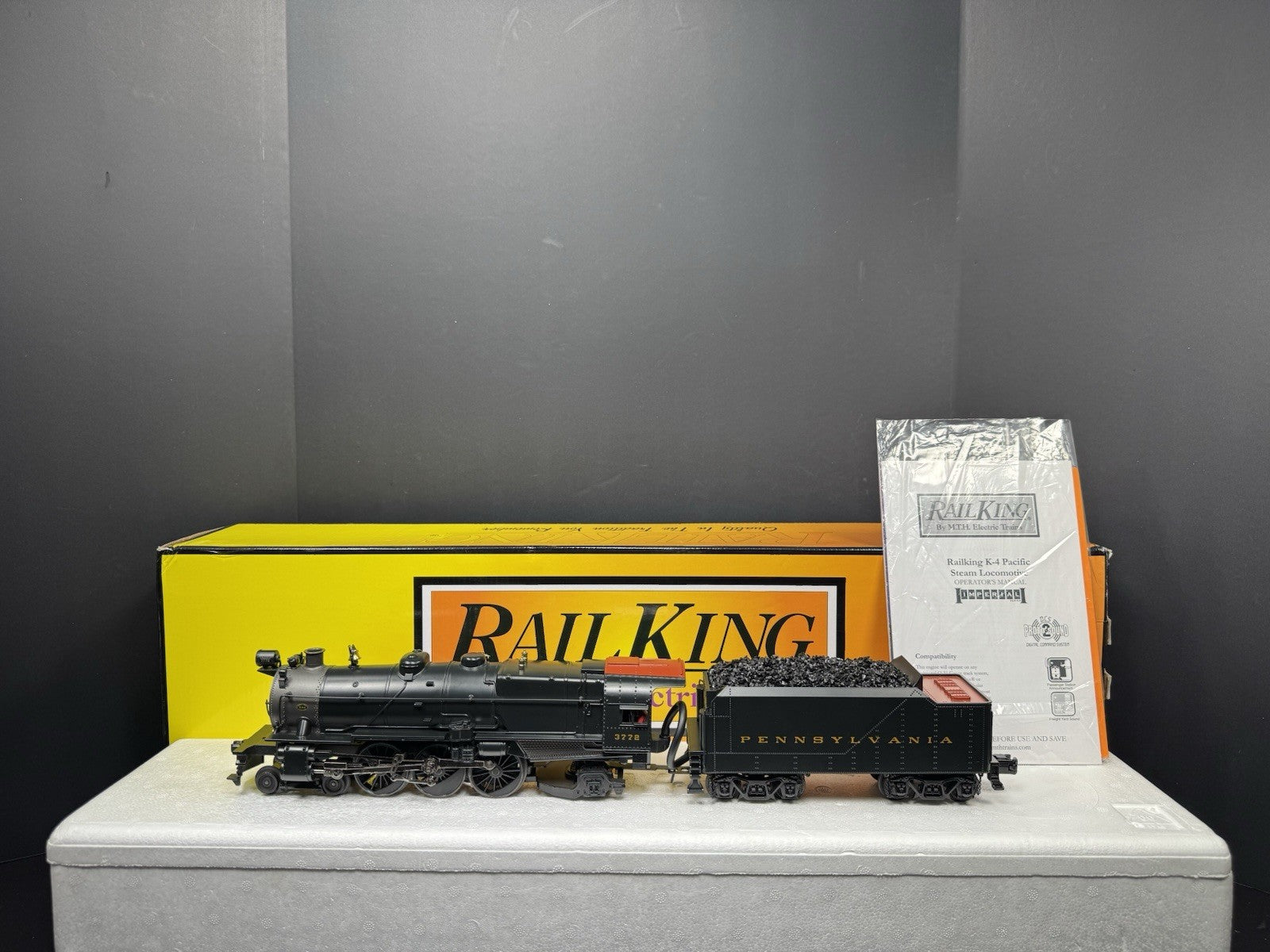 MTH RailKing 30-1550-1E PRR 4-6-2 K-4s Pacific steam engine #3772 PS2 BCR LNIB0