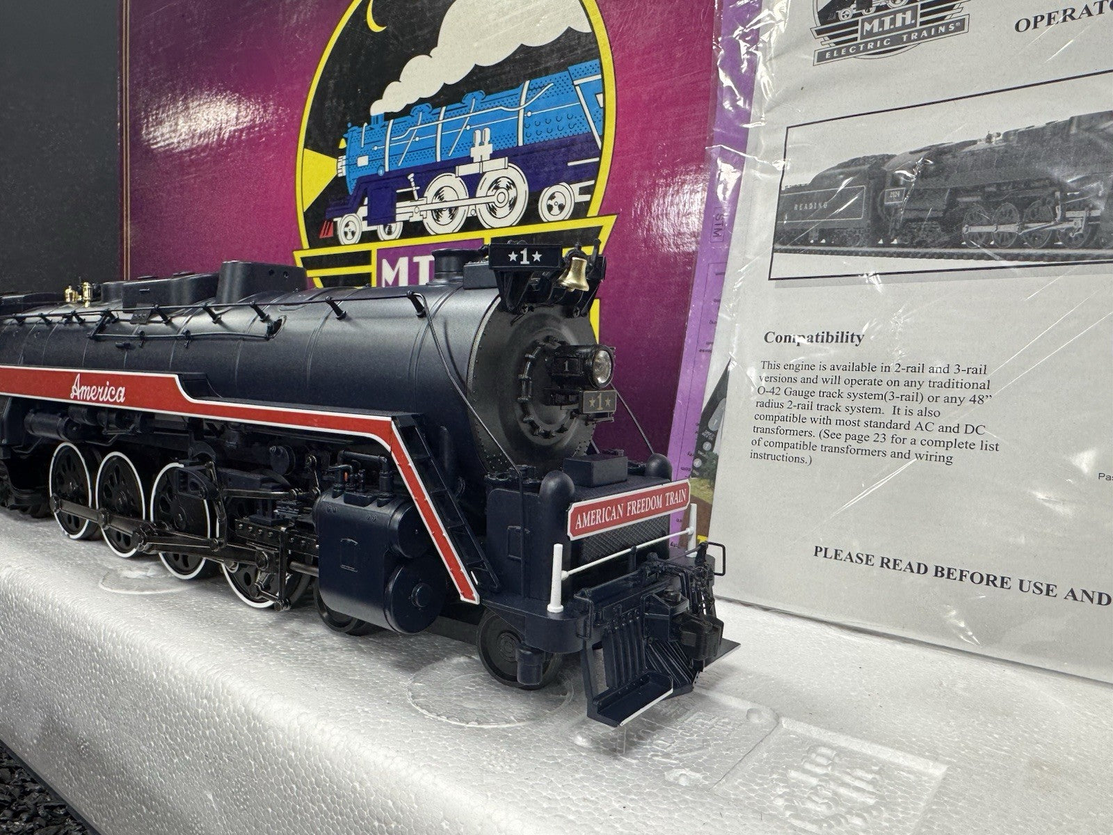 MTH 20-3131-1 American Freedom Train 4-8-4 T-1 steam engine #1 PS2 BCR LNIB10