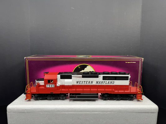 MTH 20-2538-3 Western Maryland WM SD40-2 nonpowered diesel engine #7445 LNIB0