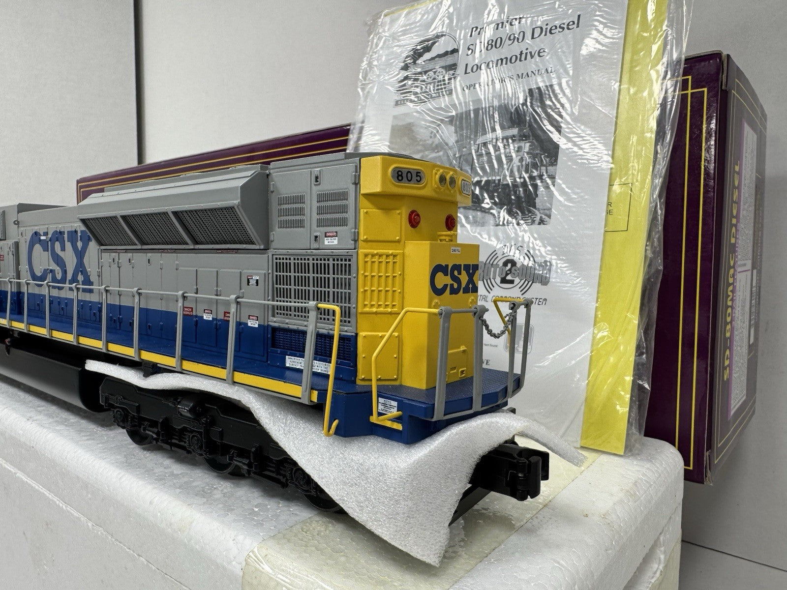 MTH 20-2301-1 CSX SD-80MAC diesel engine #805 PS 2.0 BCR LNIB9