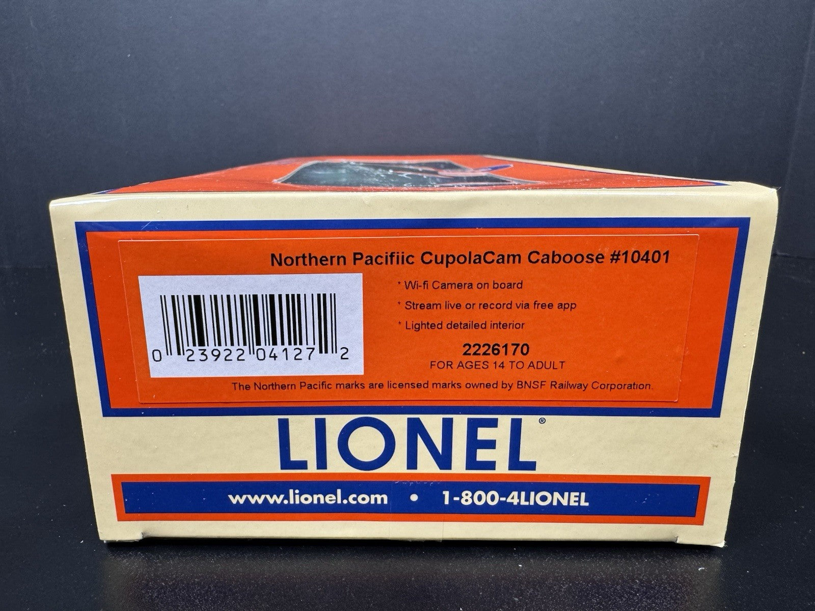 Lionel 2226170 Northern Pacific NP CupolaCam caboose #10401 LNIB11