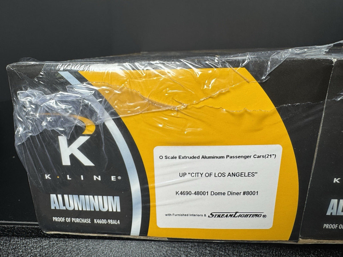 K-Line K-4690C UP City of Los Angeles 21" aluminum passenger 3-car set NIB NOS2