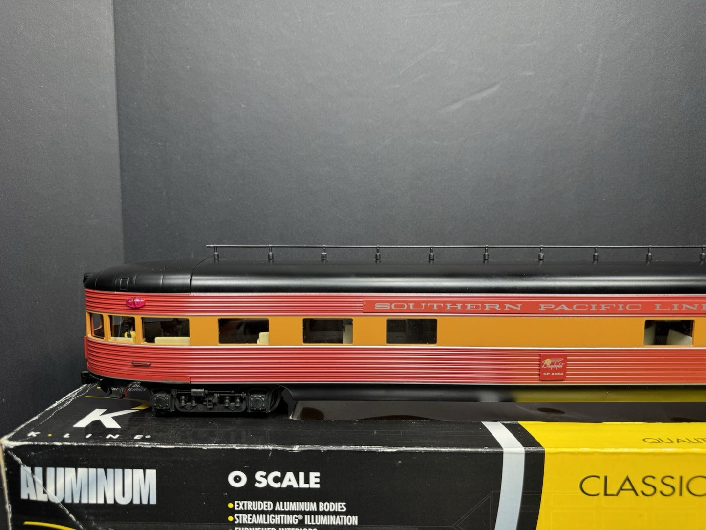 K-Line K4688-42952 Southern Pacific SP 21" aluminum observation car #2952 LNIB7
