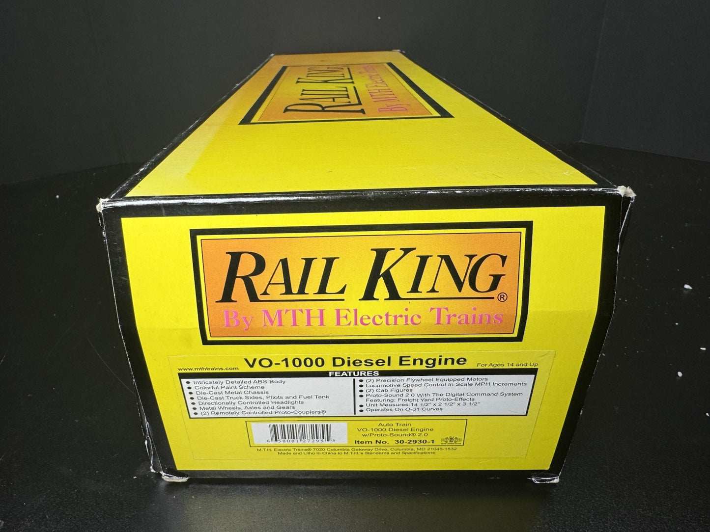 MTH RailKing 30-2930-1 Auto Train VO-1000 diesel engine #625 PS2 BCR LNIB14