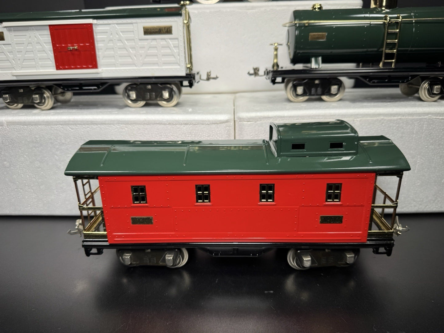 MTH Tinplate 10-1209-1 Std Gauge Christmas No. 10 electric freight set PS2 LNIB4