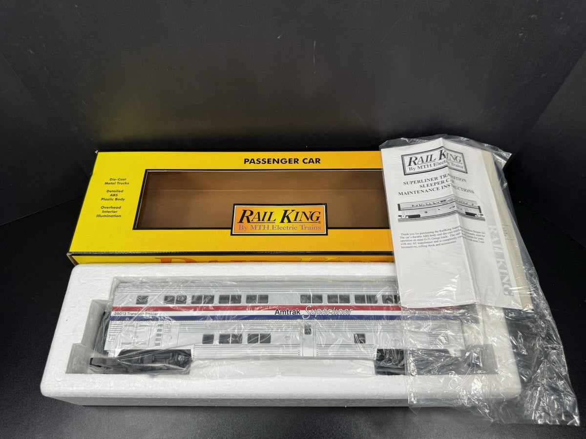 MTH RailKing 30-6503 Amtrak Superliner transitional sleeper car #39013 LNIB11