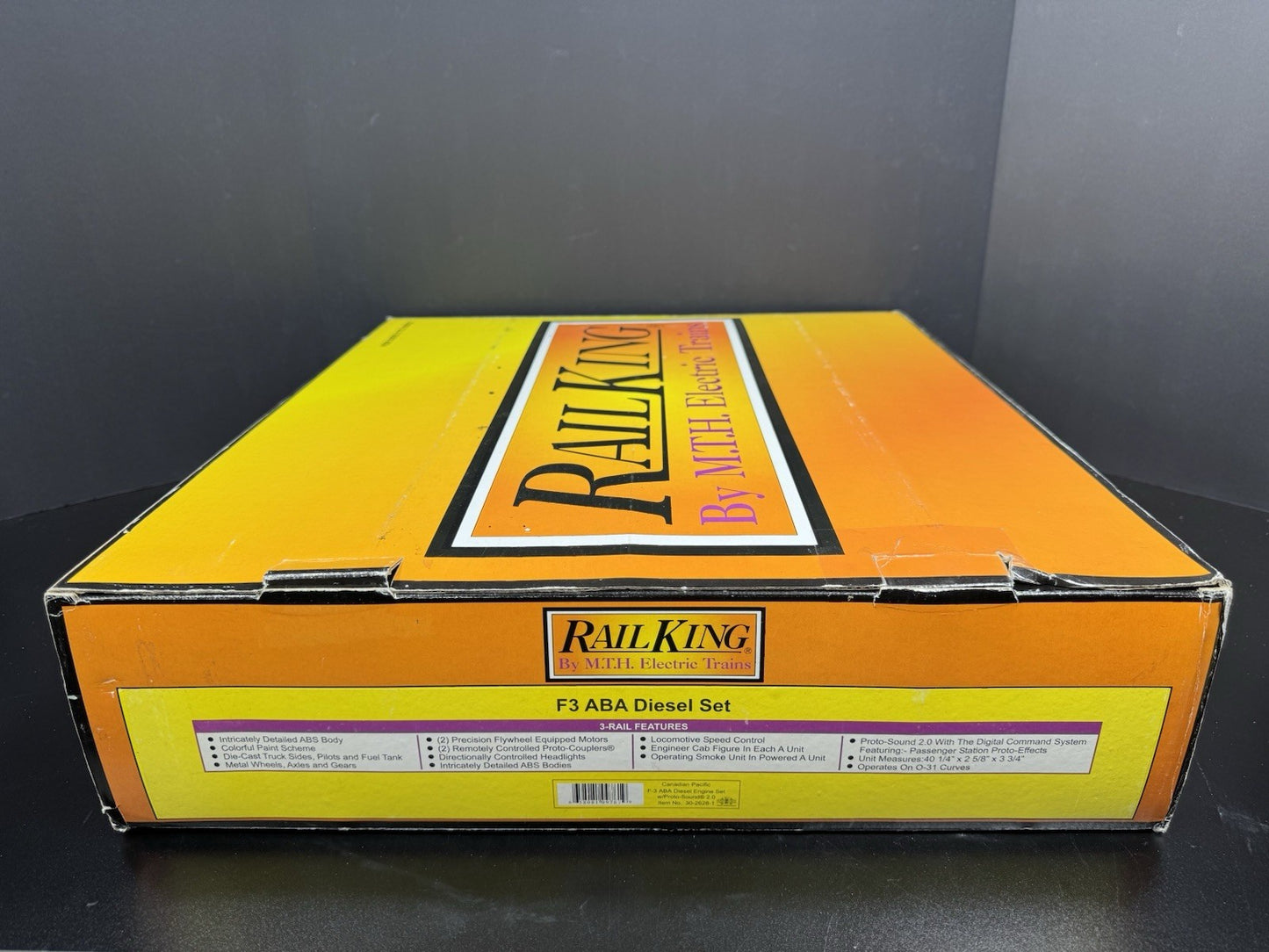 MTH RailKing 30-2628-1 Canadian Pacific F-3 diesel engine ABA set #2373 PS2 LNIB13