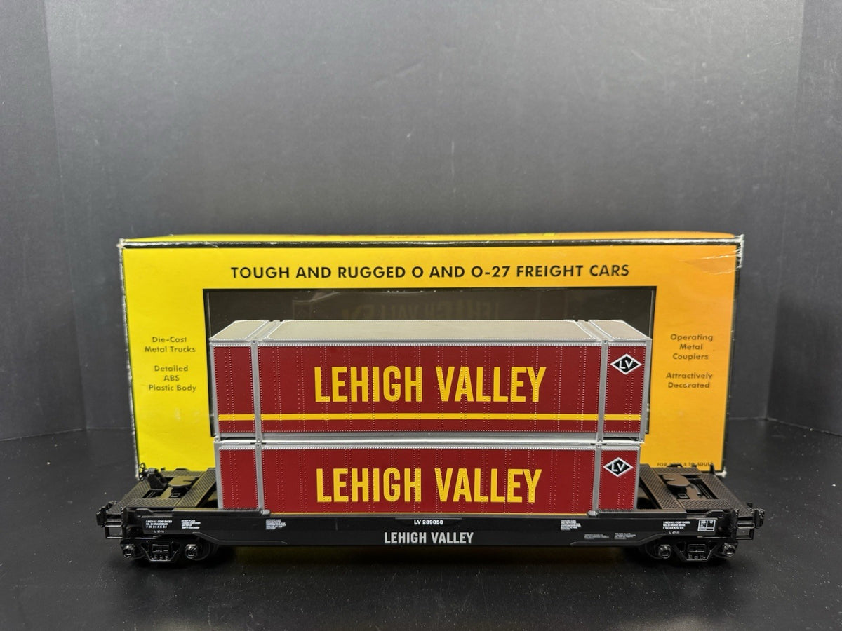 MTH RailKing 30-76284 Lehigh Valley intermodal husky stack car w containers LNIB3