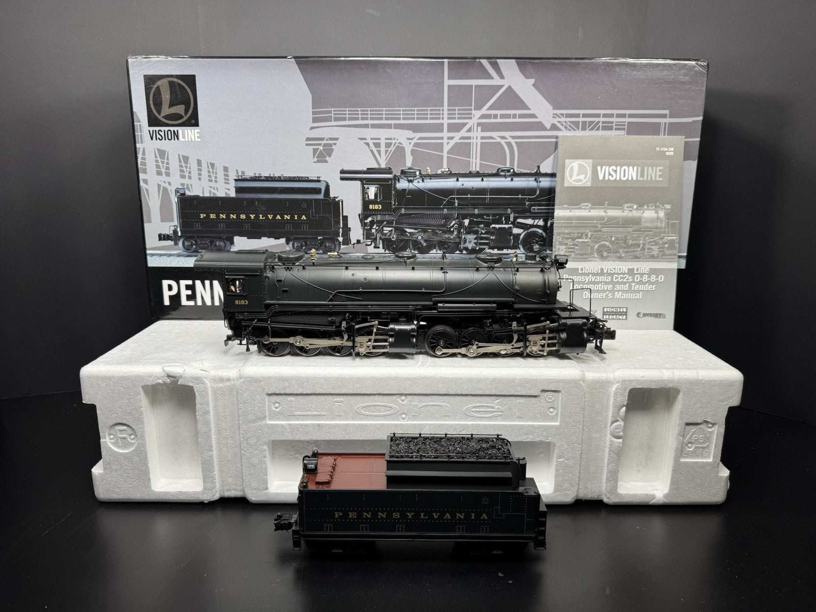 Lionel VISIONLINE 6-11154 Pennsylvania PRR 0-8-8-0 CC2 steam engine #8183 LNIB6