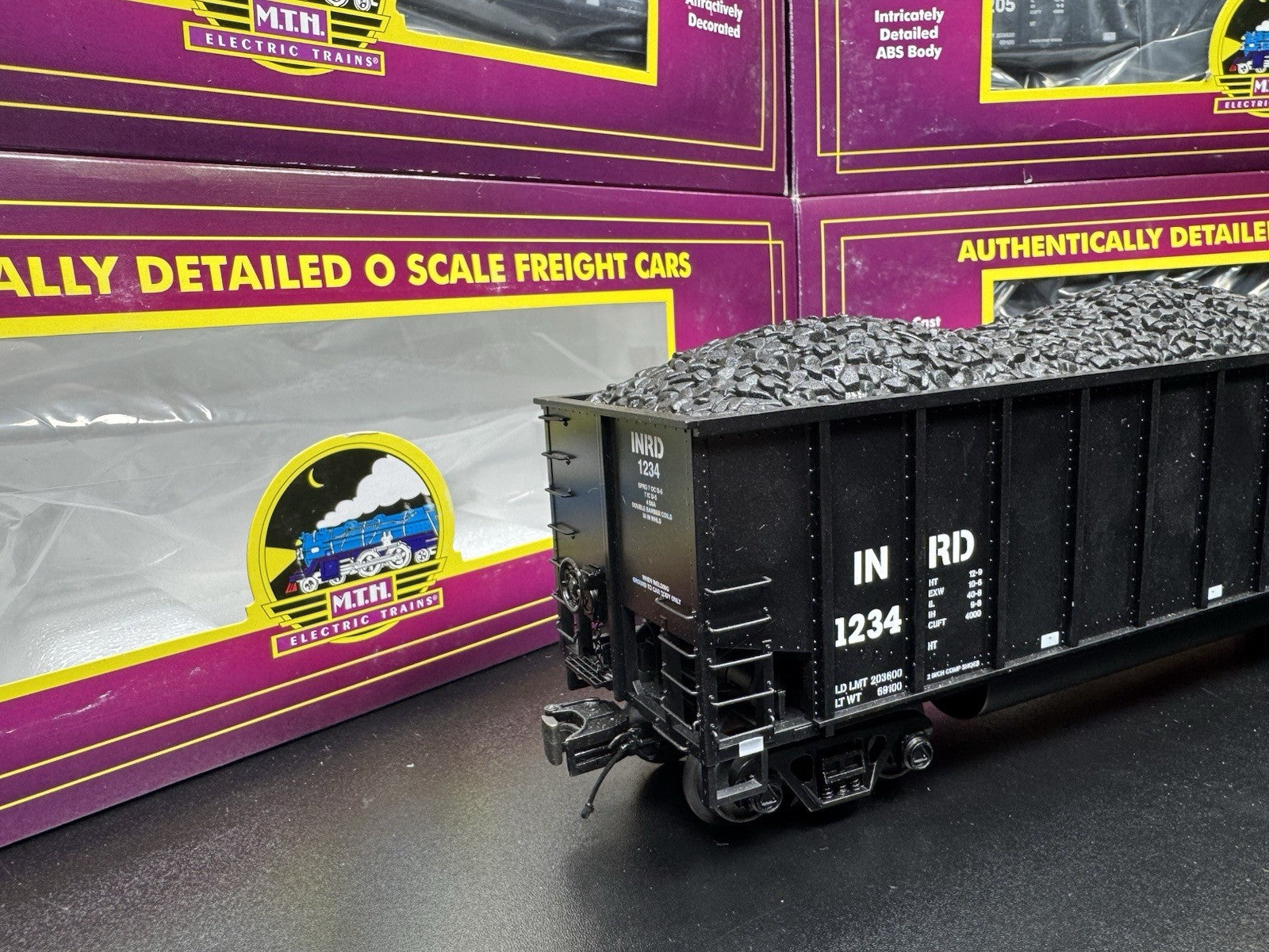 MTH 20-90738 Indiana Railroad coalporter car w coal load 6-car set LNIB5