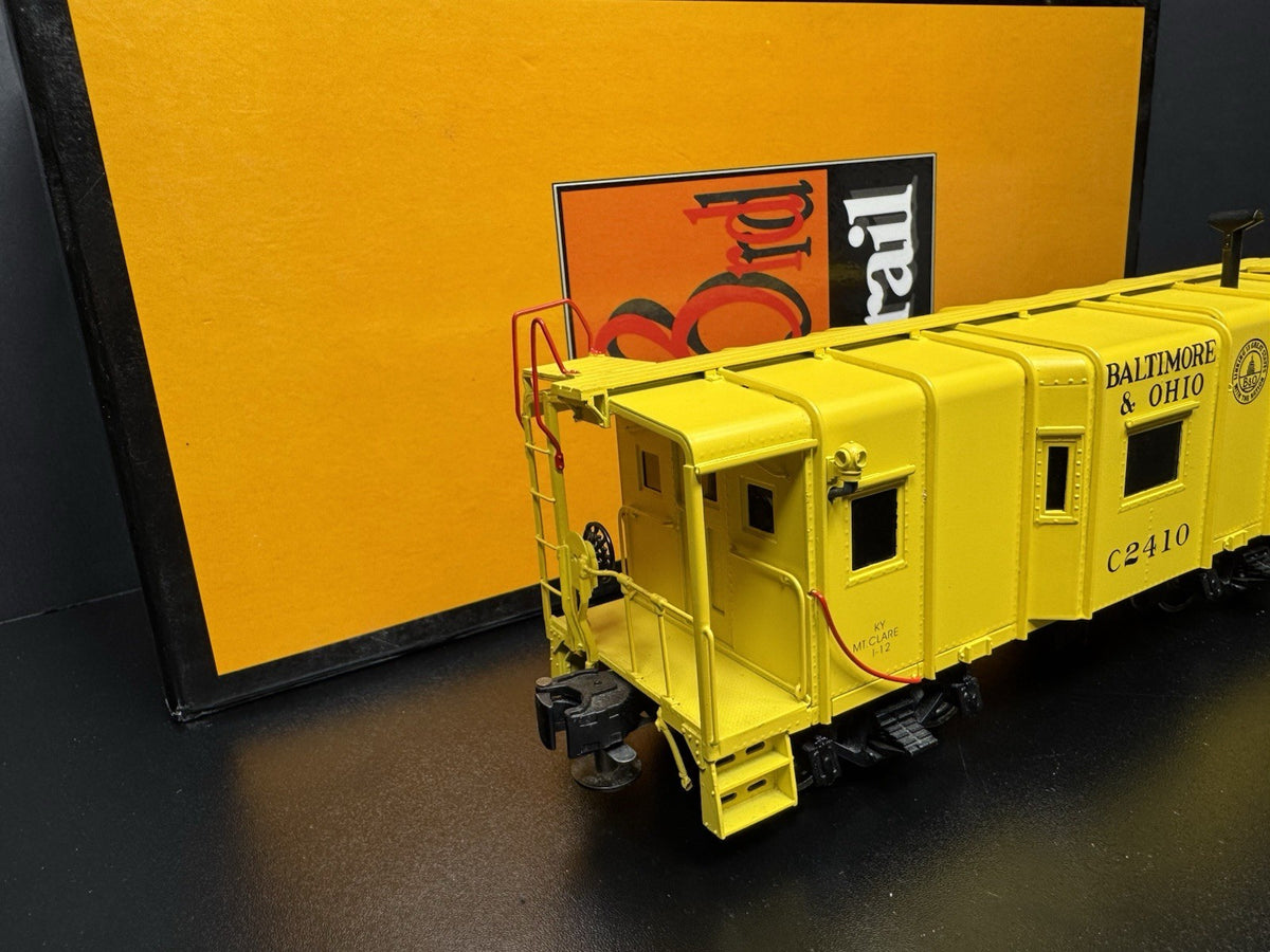 Sunset 3rd Rail brass 3-rail B&O yellow wagon top caboose #2410 LNIB1