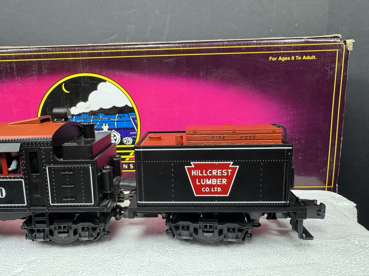 MTH 20-3039-1 Hillcrest Lumber Clmax logging steam engine #10 PS2 BCR LNIB3