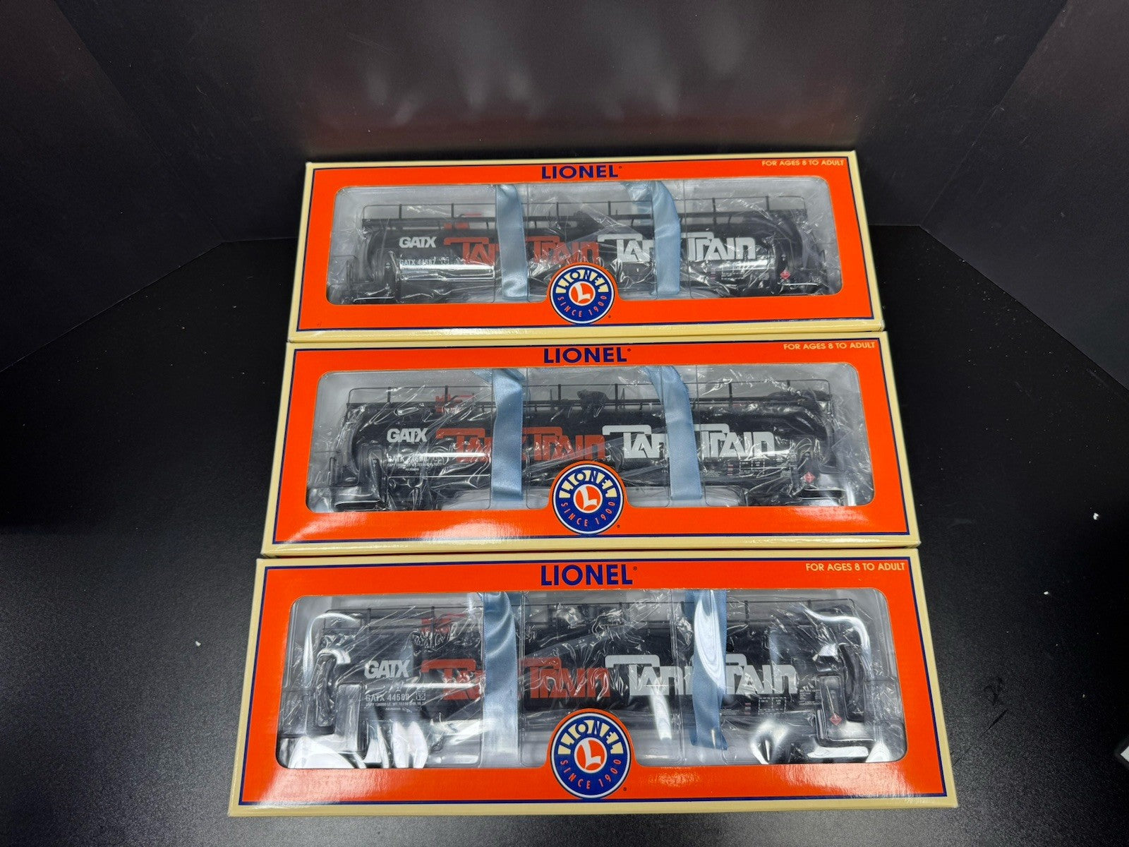 Lionel 6-19639 GATX Tank Train tanker car 3-pack EX9