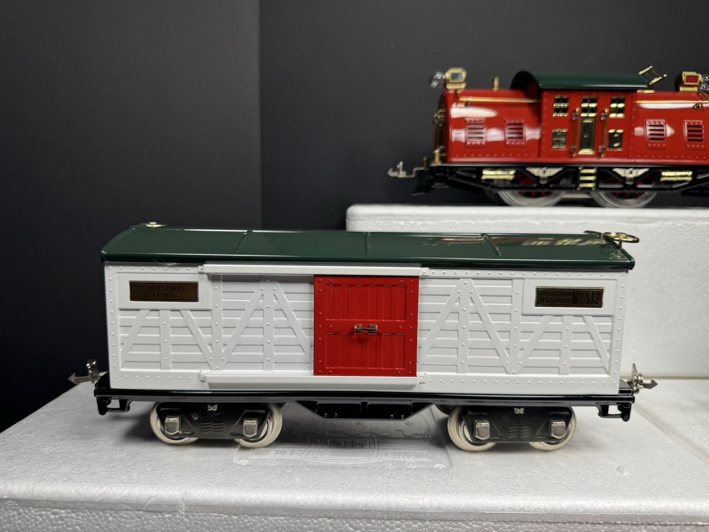 MTH Tinplate 10-1209-1 Std Gauge Christmas No. 10 electric freight set PS2 LNIB7