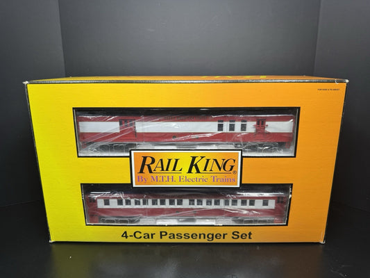 MTH RailKing 30-6940 Circus 60' Madison passenger 4-car set LNIB0