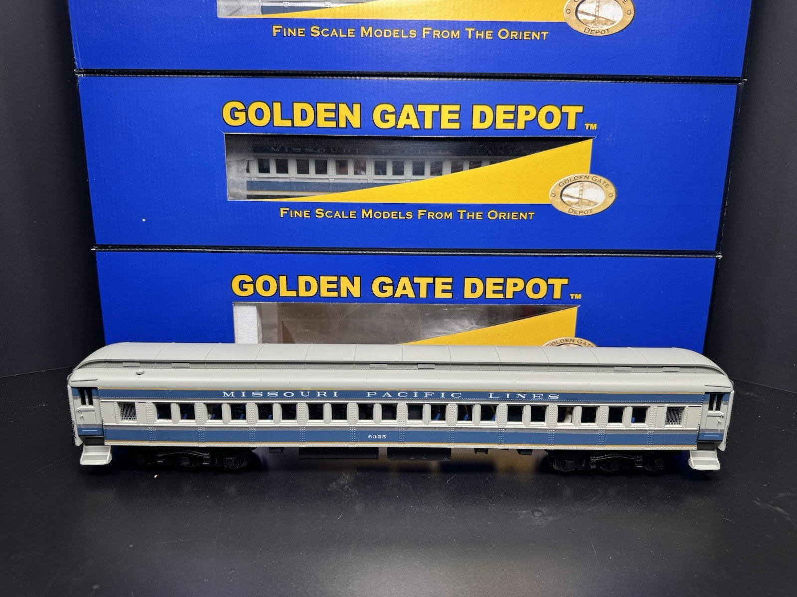 Golden Gate Depot GGD Missouri Pacific MoPac 80' passenger coach 4-car set LNIB6