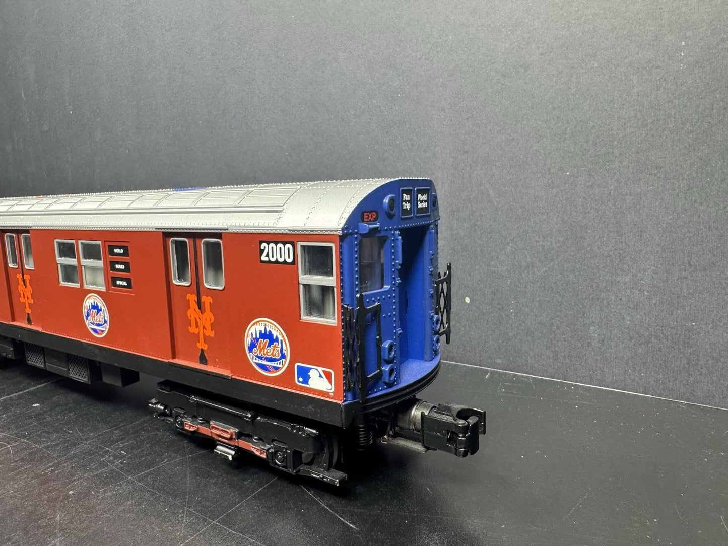 MTH RailKing New York Mets R-17 powered subway car #2000 PS2 BCR LN9