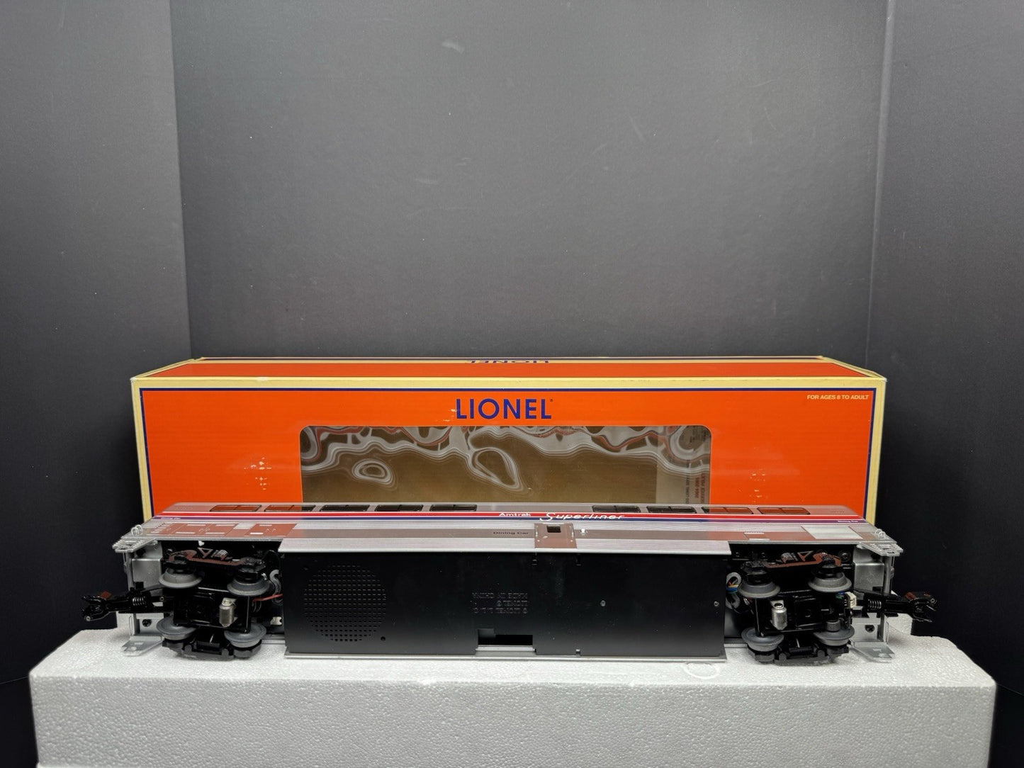 Lionel 6-15396 Amtrak Superliner 18" aluminum StationSounds diner car LNIB10