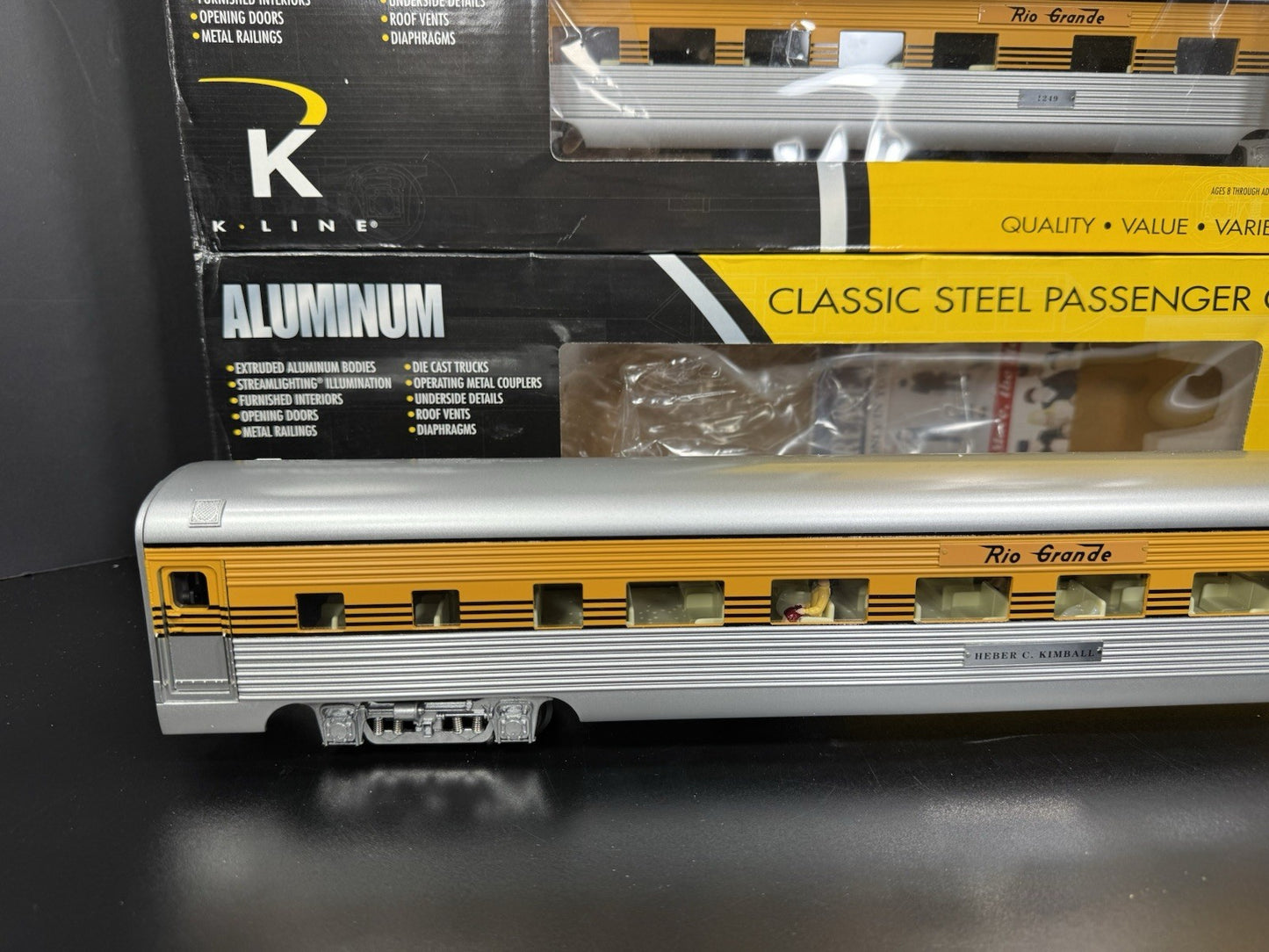K-Line K-4621B Rio Grande Prospector 21" aluminum passenger 4-car set LNIB7