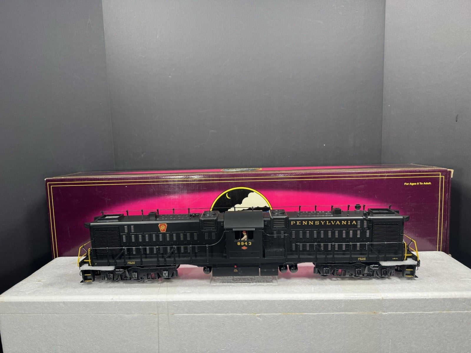 MTH 20-2302-3 Pennsylvania 2500 HP transfer nonpowered diesel engine #8943 NIB5