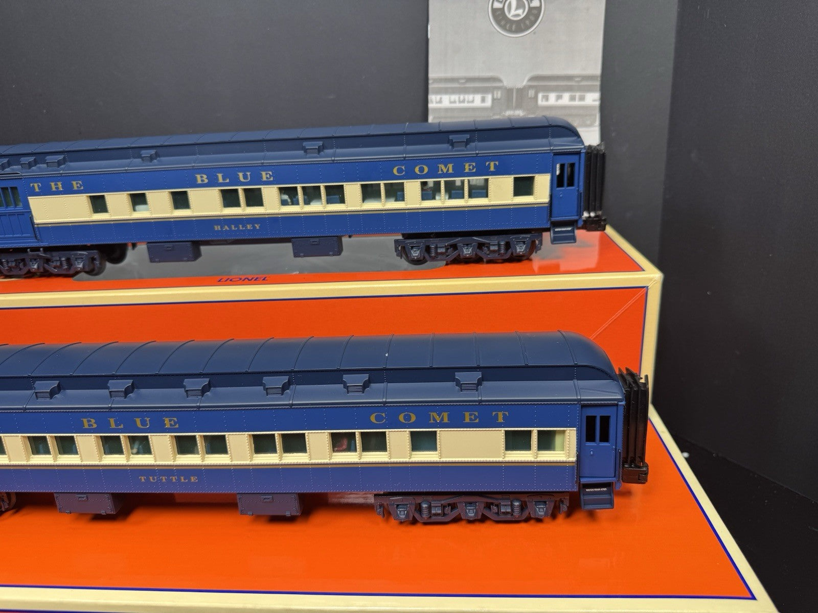 Lionel 6-39082 CNJ Blue Comet 18" heavyweight passenger car 2-pack EX8