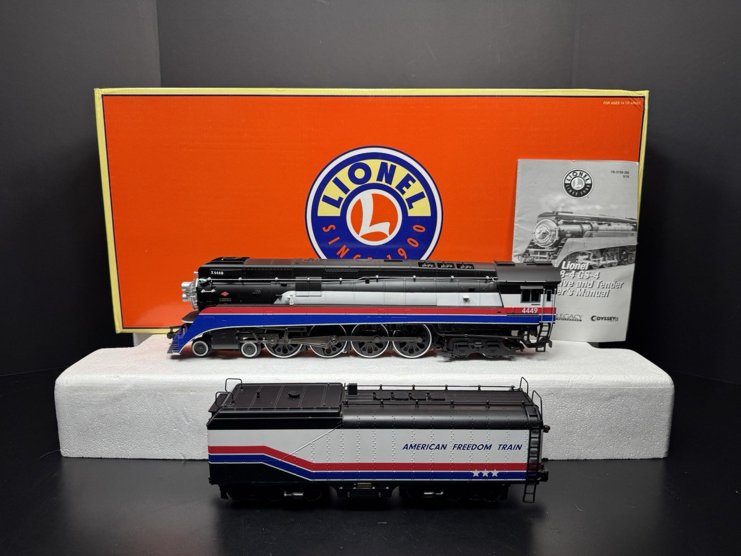 Lionel LEGACY 6-83197 American Freedom Train GS-4 steam engine #4449 LNIB HTF0