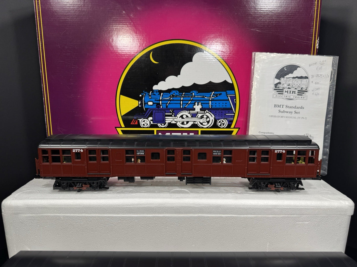 MTH 20-2675-1 BMT Standards subway 3-car set PS2 BCR LNIB5