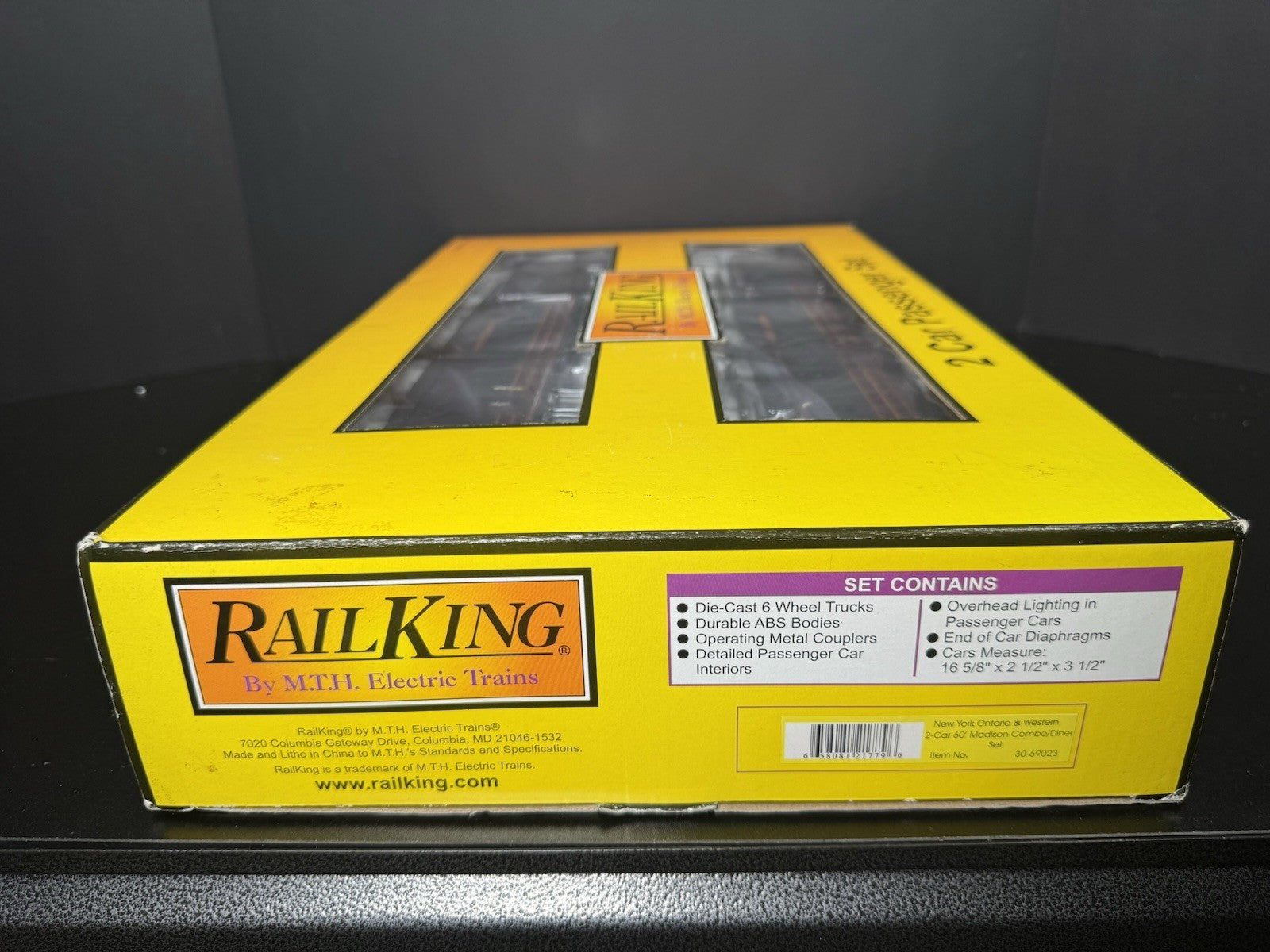 MTH RailKing 30-69023 NYO&W 60' Madison combine / diner 2-car set LNIB5