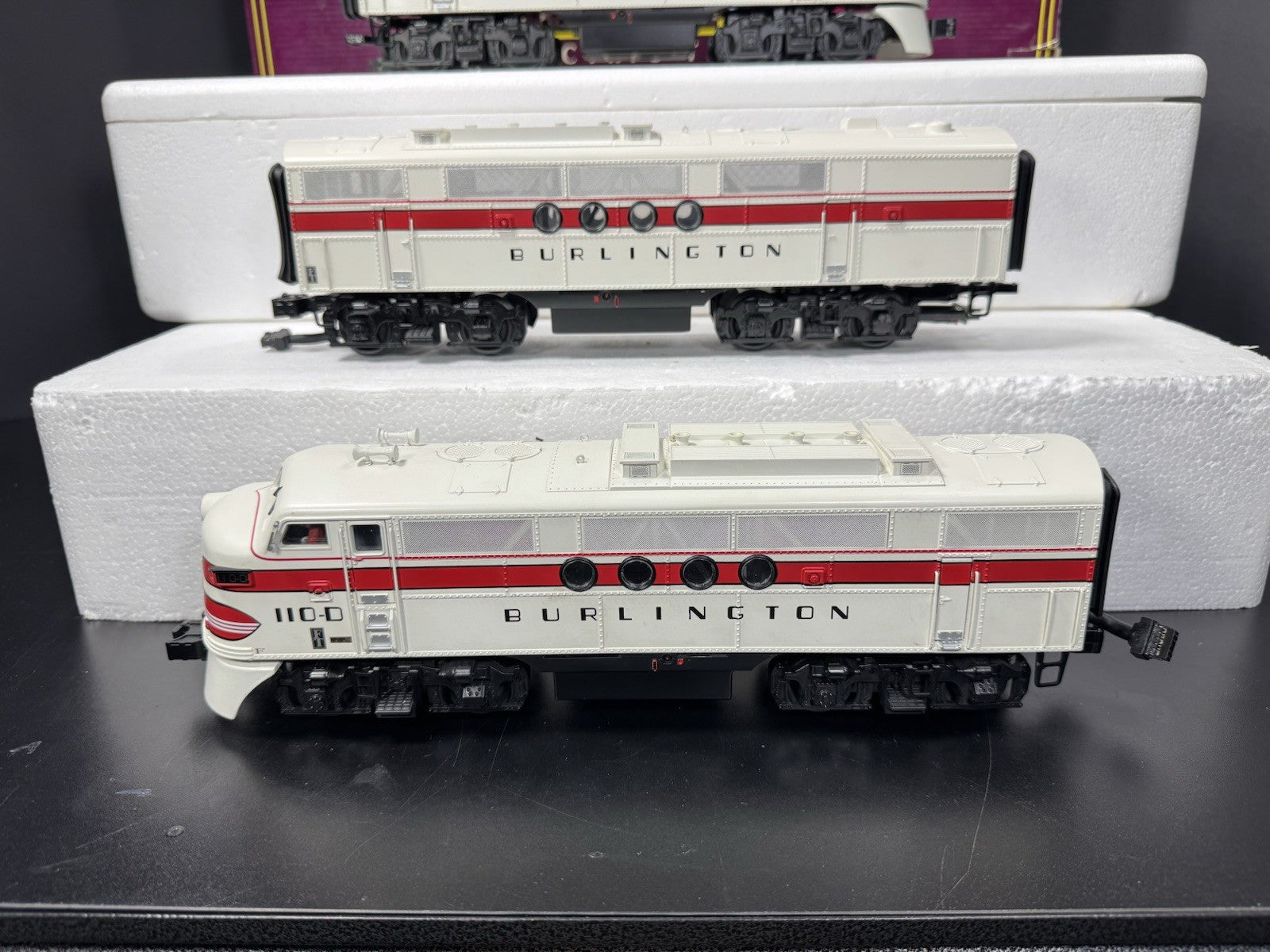 MTH 20-2443-1 Burlington FT diesel engine ABA set #110 PS2 BCR EX11