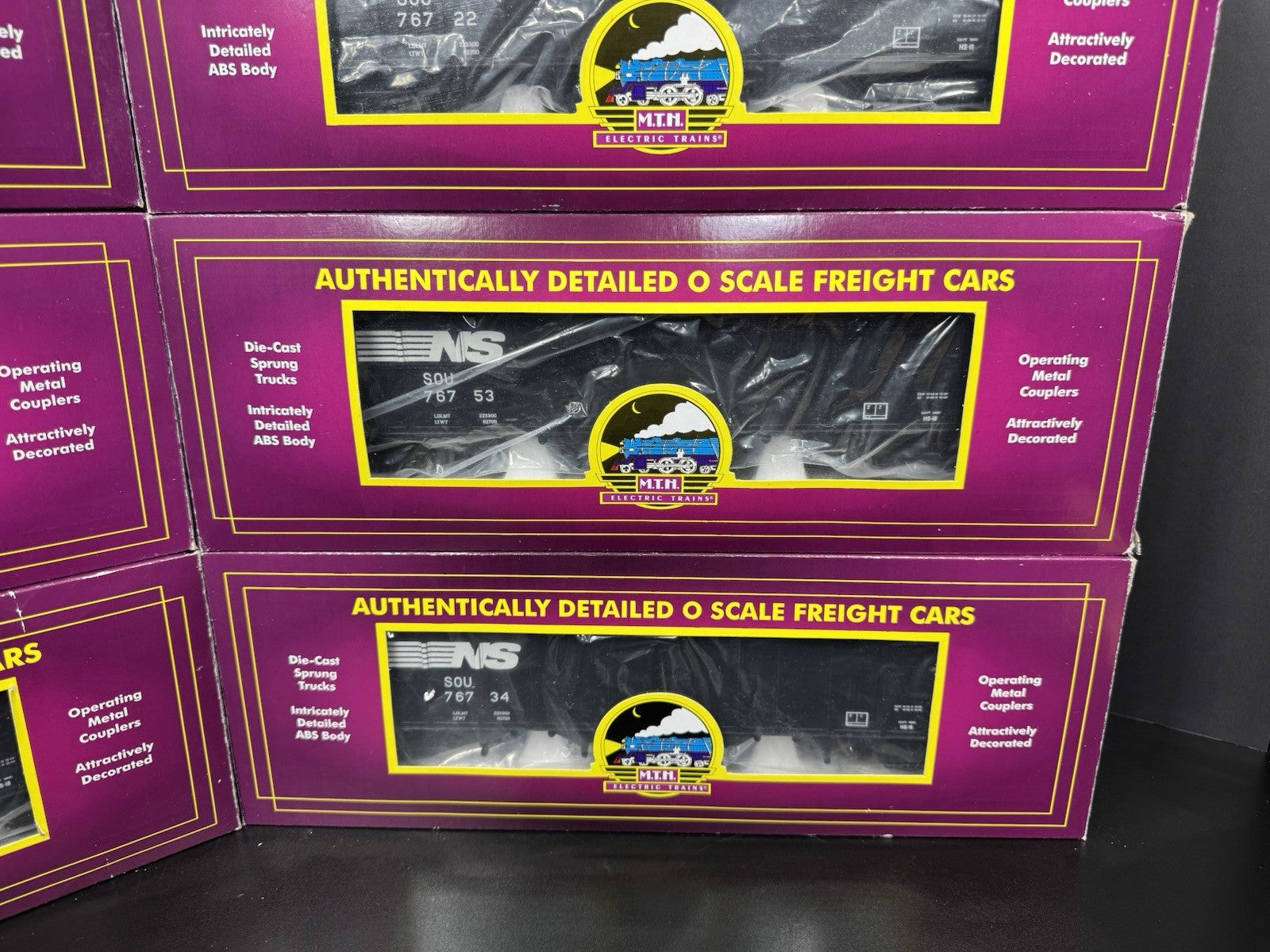 MTH 20-90580 Norfolk Southern NS 4-bay hopper 6-car set LNIB13