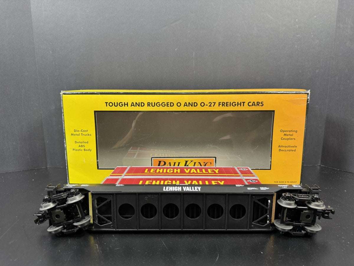 MTH RailKing 30-76284 Lehigh Valley intermodal husky stack car w containers LNIB6