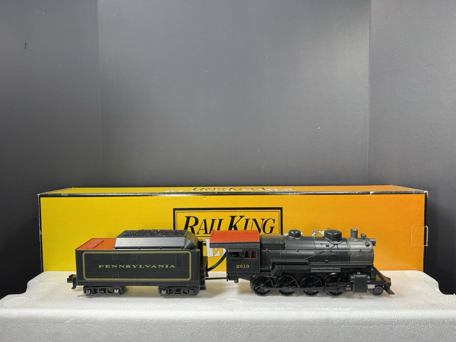 MTH RailKing 30-4136-1E Pennsylvania PRR 2-8-0 steam engine #2819 PS2 BCR LNIB5