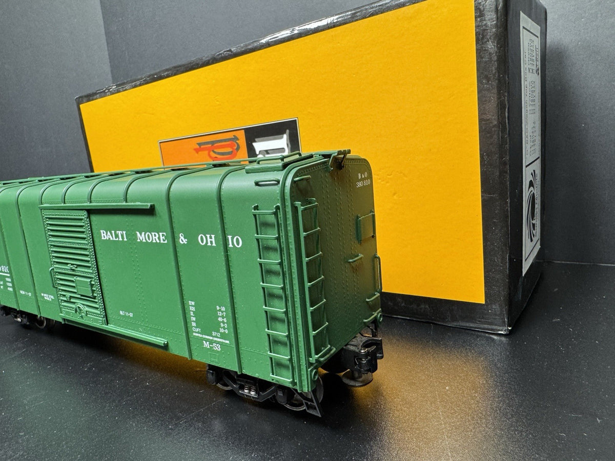 Sunset 3rd Rail brass 3-rail B&O green wagon top box car #380810 LNIB7