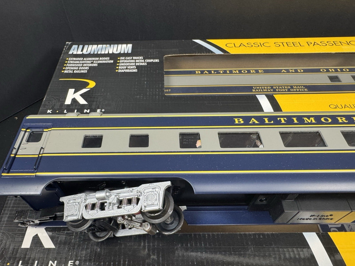 K-Line K-4610C B&O The Columbian 21" aluminum passenger 2-car set LNIB2