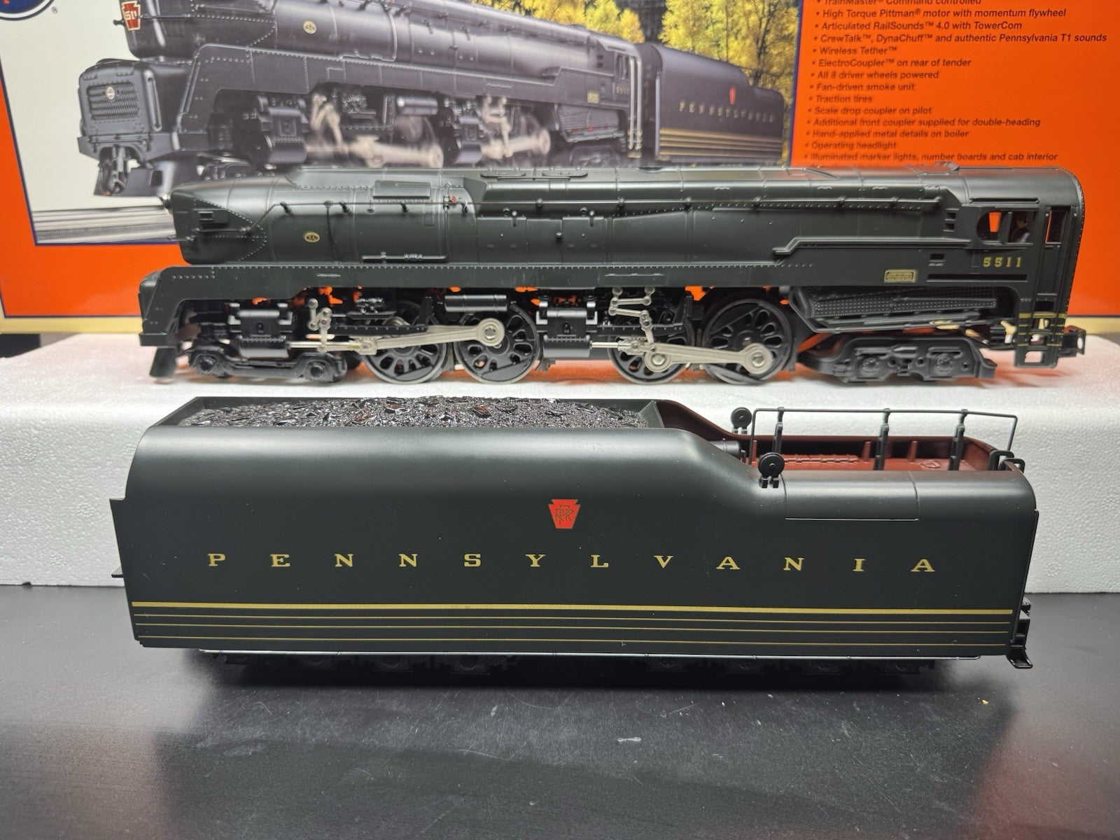 Lionel 6-28063 TMCC Pennsylvania PRR T1 4-4-4-4 Duplex steam engine #5511 LNIB5
