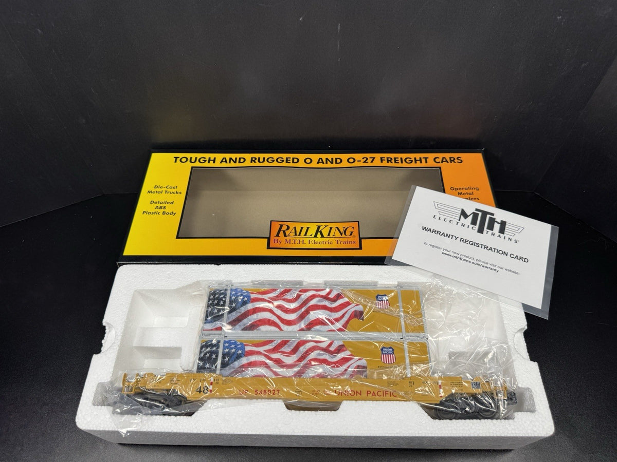 MTH RailKing 30-76902 Union Pacific UP husky stack car w containers LNIB7