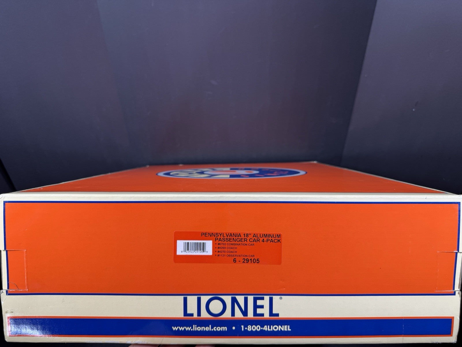 Lionel 6-29105 Pennsylvania PRR 18" aluminum passenger 4-car set LNIB12