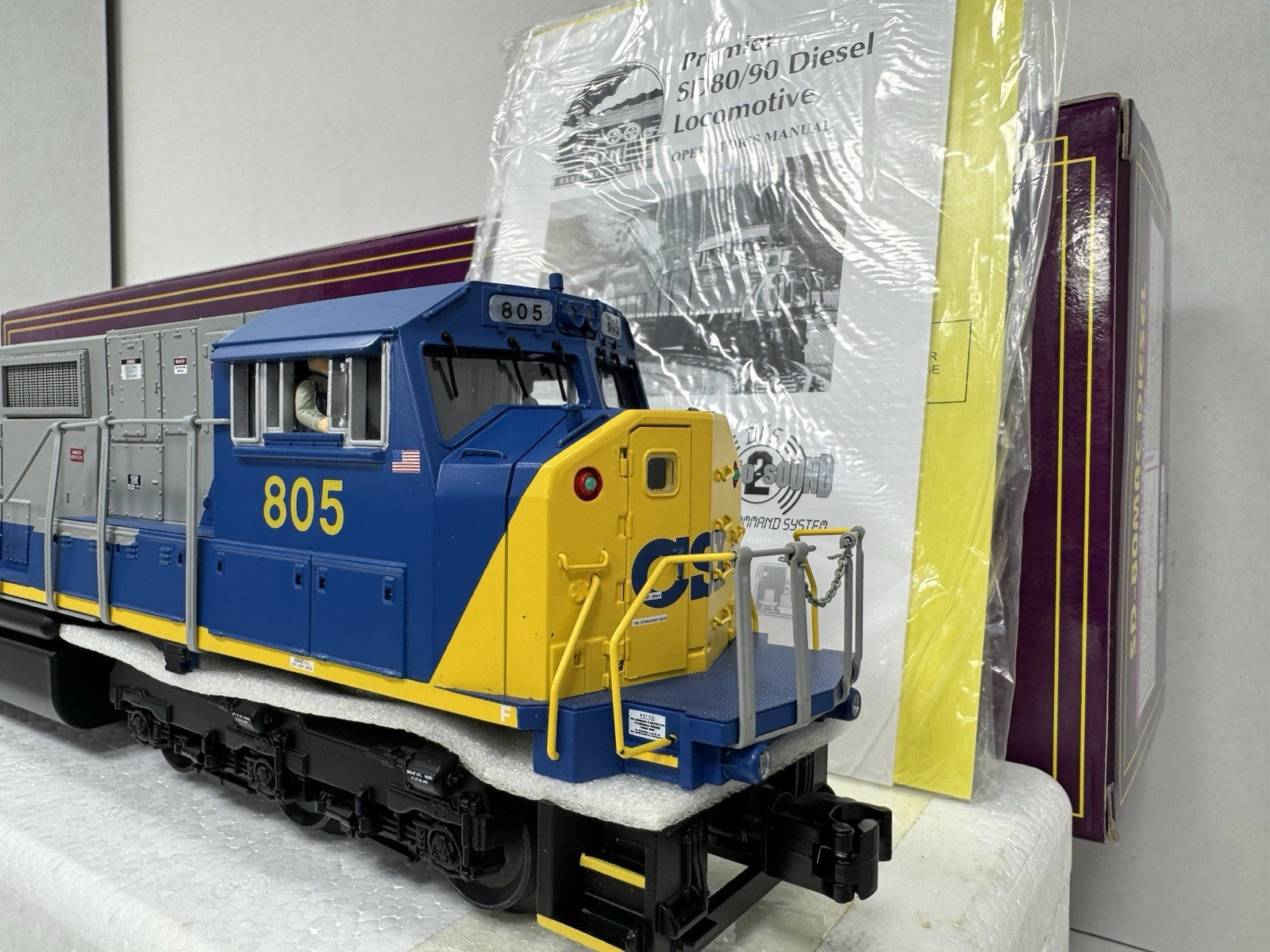 MTH 20-2301-1 CSX SD-80MAC diesel engine #805 PS 2.0 BCR LNIB1