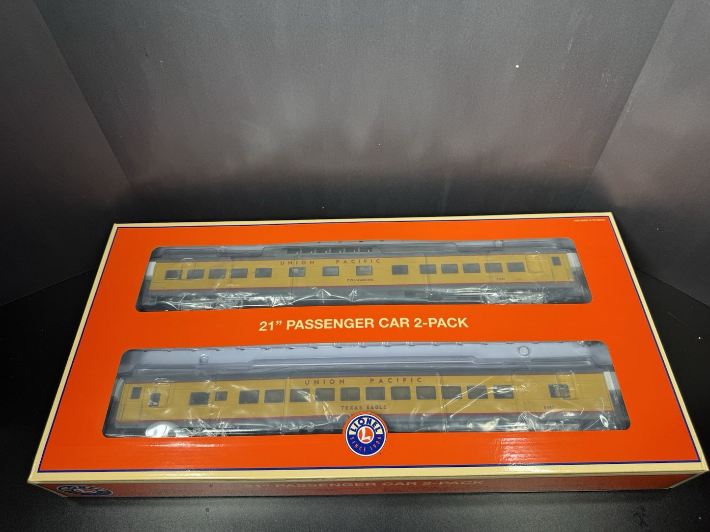 Lionel 1927050 Union Pacific UP 21" excursion 2-car expansion set LNIB13