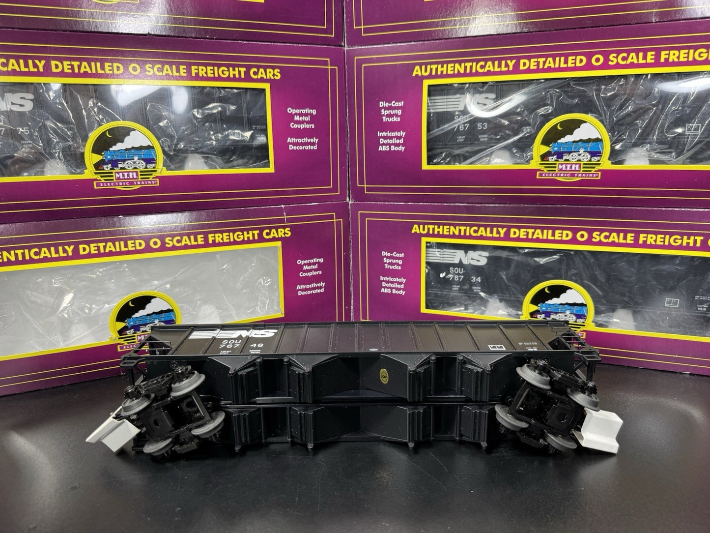 MTH 20-90580 Norfolk Southern NS 4-bay hopper 6-car set LNIB8