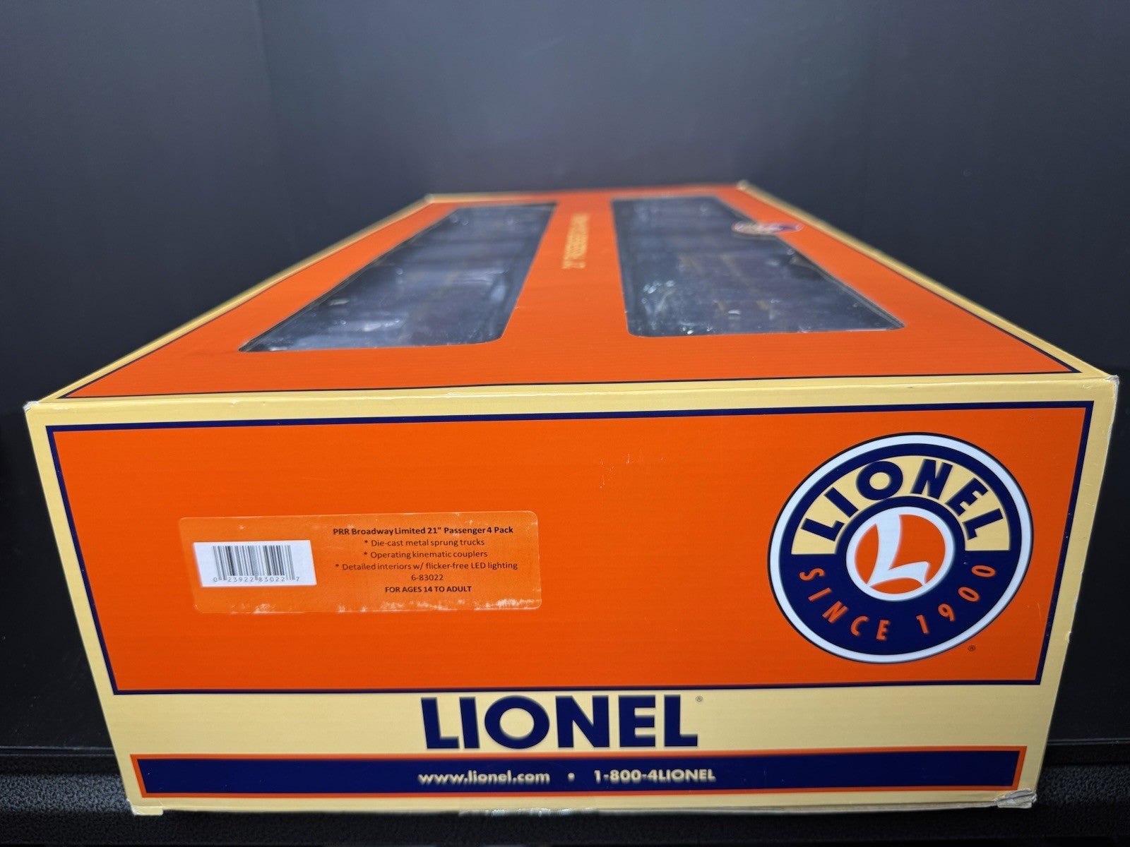Lionel 6-83022 Pennsylvania PRR Broadway Limited 21" passenger 4-car set LNIB8